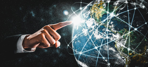 覆盖地球的全球网络连接，以创新感知为纽带图片下载