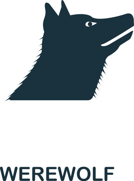 狼人图标溢价风格设计从万圣节图片下载