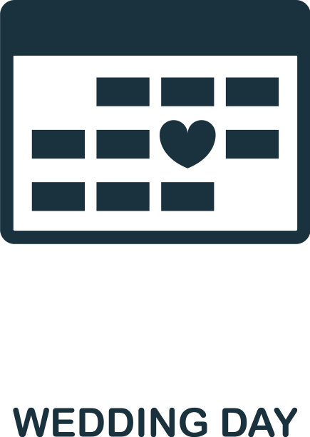 婚礼当天创意图标简单元素婚礼图片下载