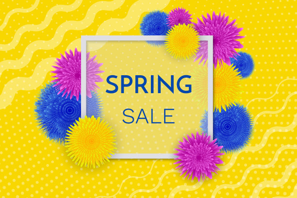 春运大甩卖横幅架着五彩缤纷的鲜花图片下载