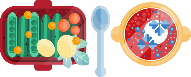 一碗热汤和蔬菜午餐套装图片下载