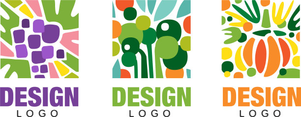 设标志设计与新鲜水果素食图片下载