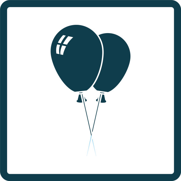 两个气球图标图片下载