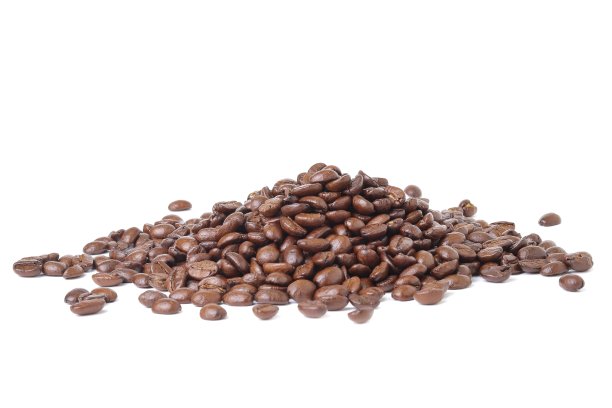 白色背景上的咖啡豆图片下载