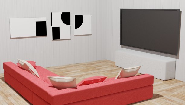 家庭房的3D插图图片下载