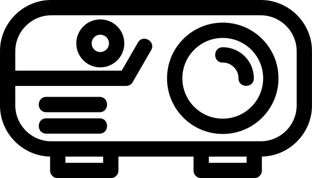 投影仪图标或标志孤立的标志符号图片下载
