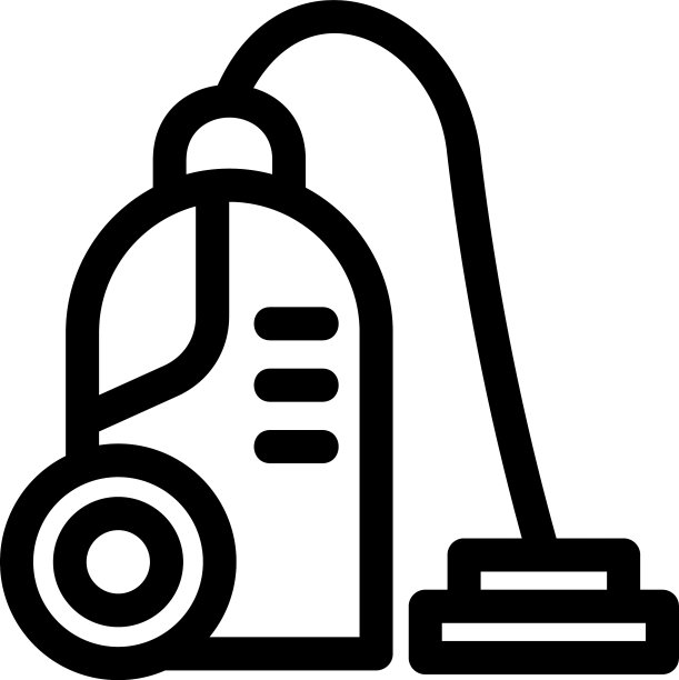 吸尘器图标或标志孤立标志符号图片下载