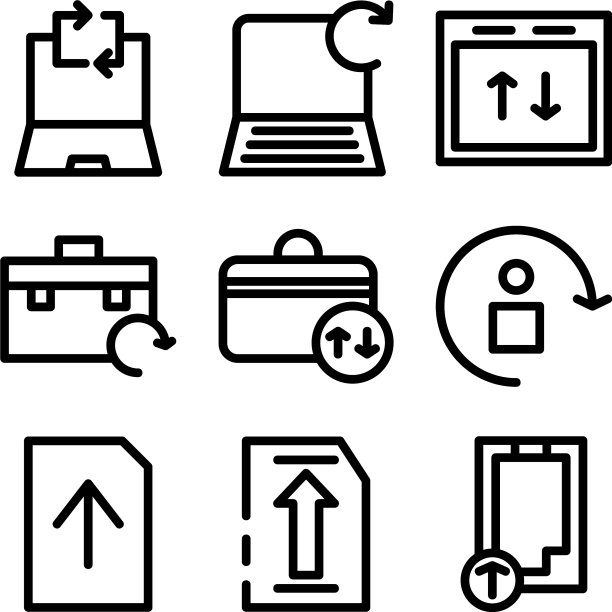 更新图标或标志孤立符号符号图片下载