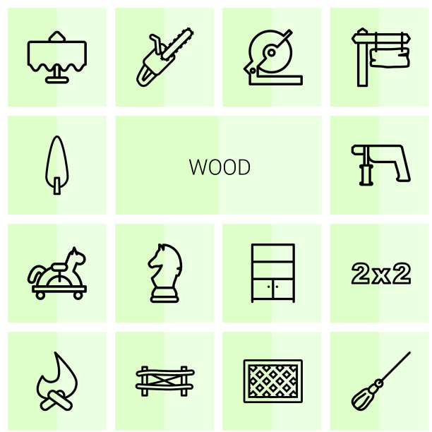 14个木头图标图片下载