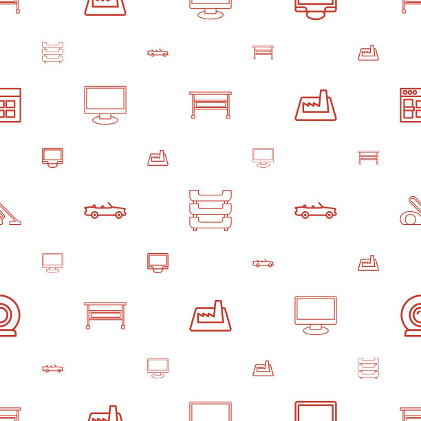 当代图标图案无缝白色图片下载