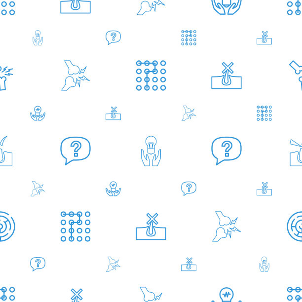 问题图标模式无缝白色背景图片下载