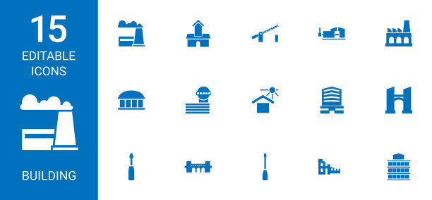 建筑图标图片下载