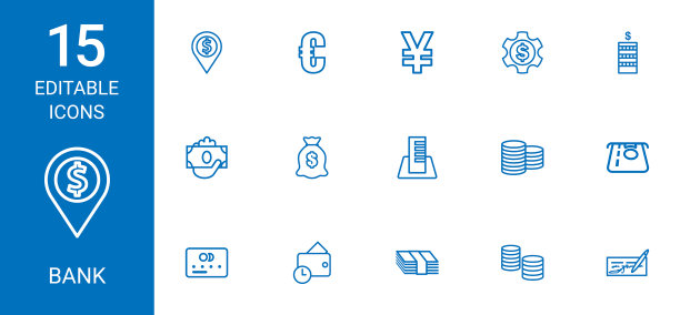 15个银行图标图片下载