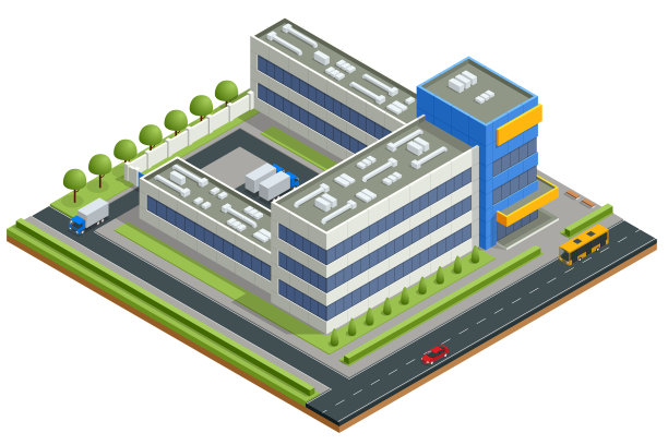 纺织工业等距制造工厂图片下载