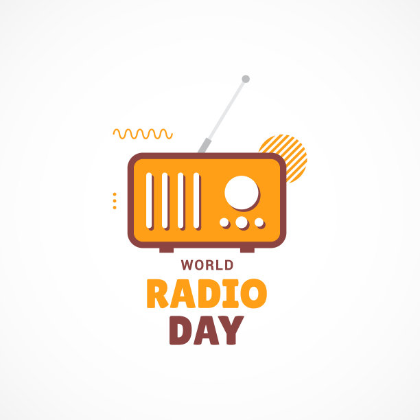 快乐世界电台日设计模板背景图片下载