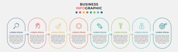 商业信息图设计模板与图标图片下载