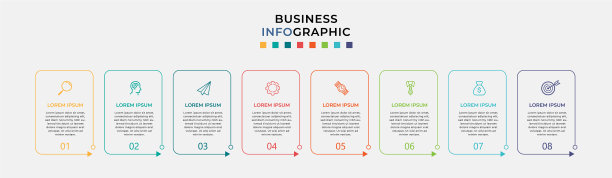 商业信息图设计模板与图标图片下载