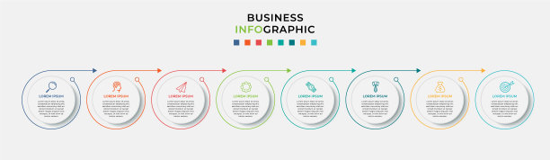 商业信息图设计模板与图标图片下载