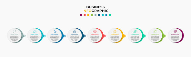 商业信息图设计模板与图标图片下载