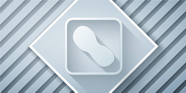 纸切人脚印鞋图标隔离上图片下载