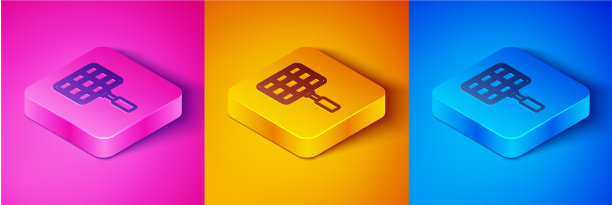 等距线烤肉钢网格图标孤立图片下载