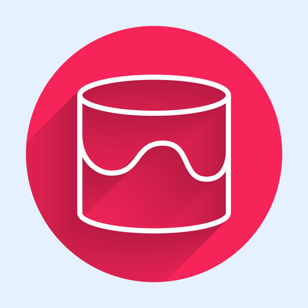 白色线蛋糕图标孤立与长影子图片下载