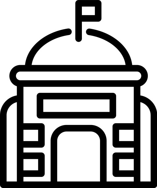 权威建筑图标轮廓风格图片下载