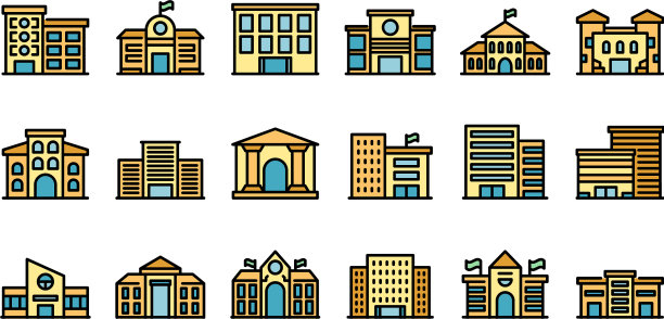 校园图标设置为平面图片下载