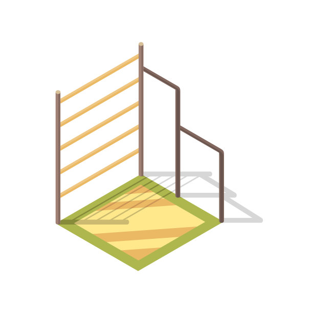 户外家庭的等距操场概念图片下载