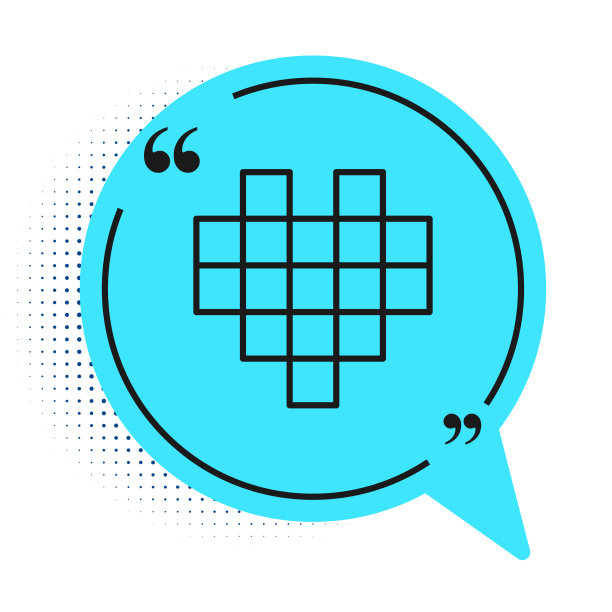 黑线像素心为游戏图标隔离开图片下载