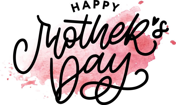 母亲节快乐，字母手工书法图片下载