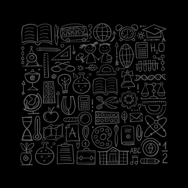 回到学校图标设置艺术背景为您图片下载