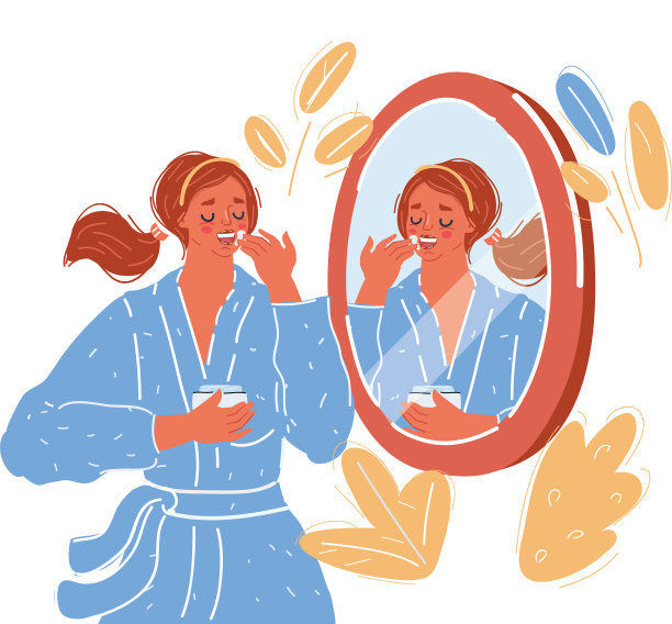 女人照顾他的皮肤图片下载