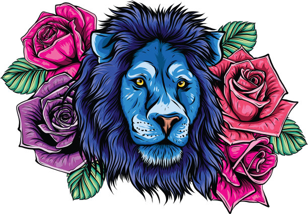 虎绣设计为时尚刺绣图片下载