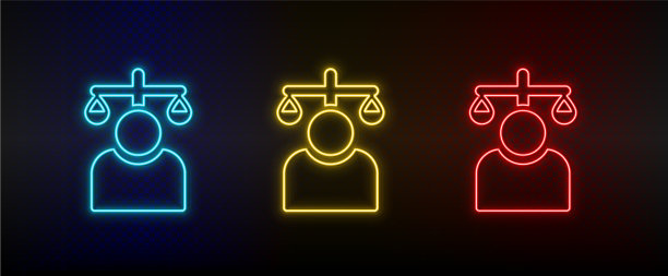 霓虹灯图标设置平衡用户设置红色蓝色图片下载