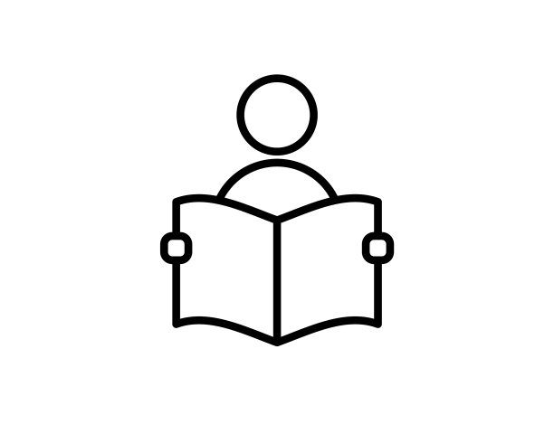 读书人平图标象形孤立上图片下载