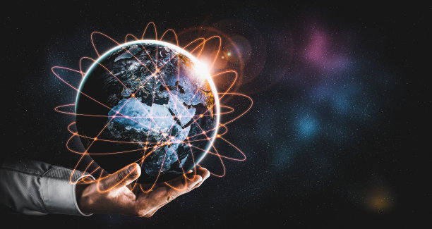 覆盖地球的全球网络连接，以创新感知为纽带图片下载