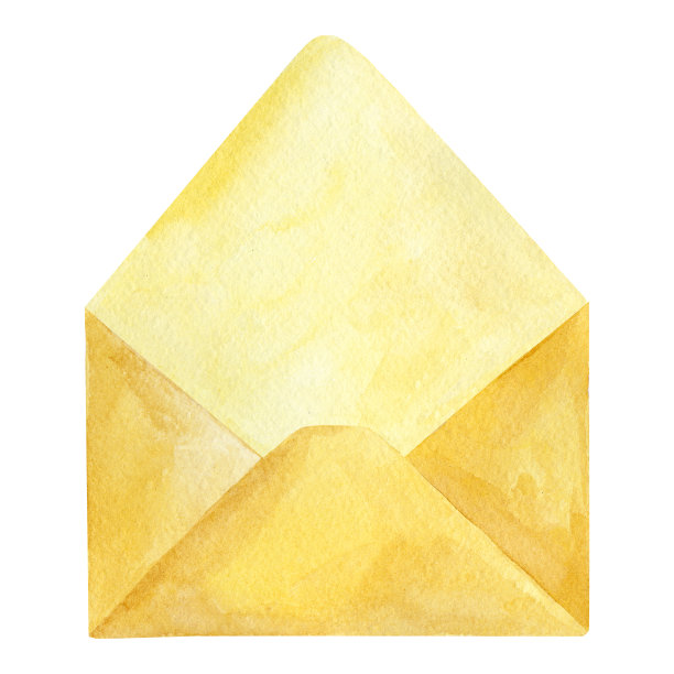 水彩信封，爱的信息装饰明信片，横幅，商店，邮件设计，邮政信件，剪贴簿在手绘风格。图片下载