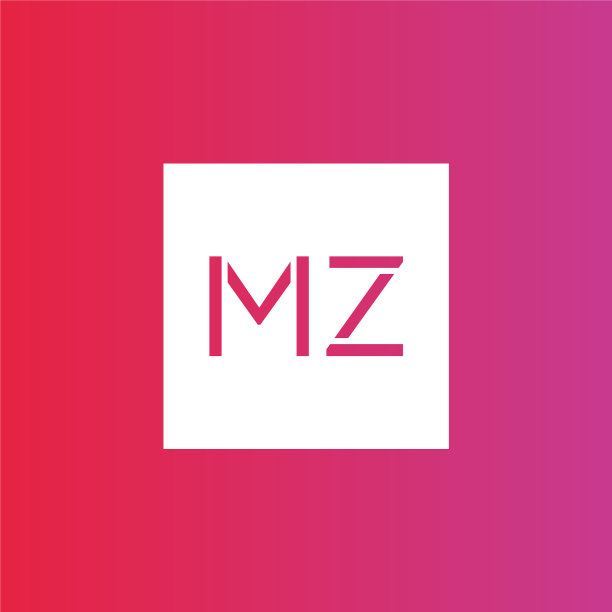 创意首字母mz方形标志设计图片下载