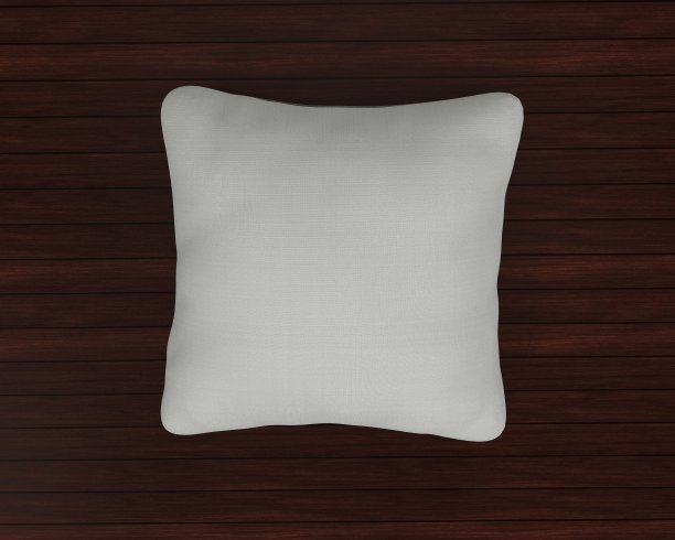 空白的白色枕套设计模型在顶视图图片下载