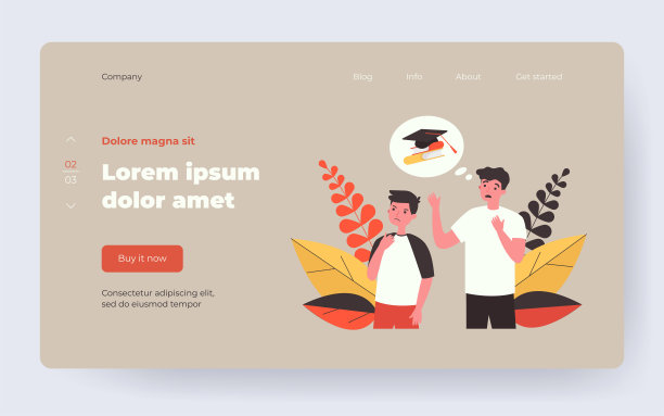 卡通形象的父亲担心在学校学习的儿子图片下载