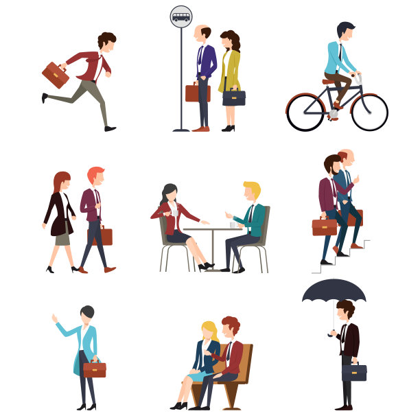 商业人士在城市户外活动的男人和男人图片下载