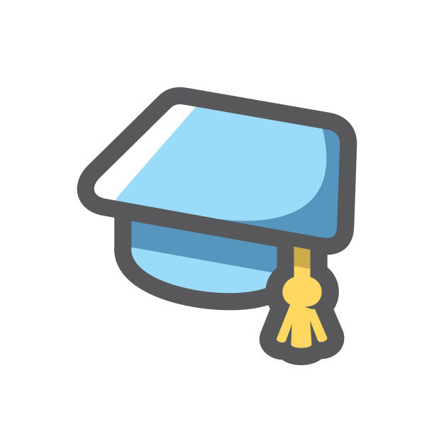 毕业蓝帽图标卡通图片下载