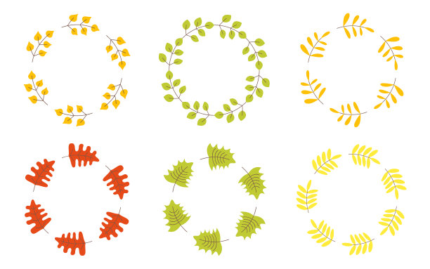 圆形的空地上有秋干夏叶图片下载