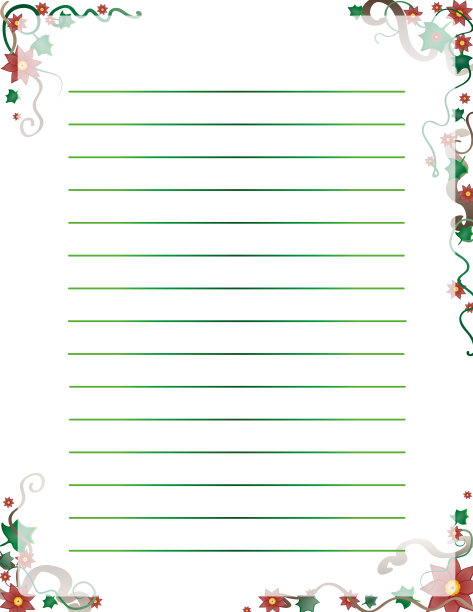 衬字母形式与花卉框架。花圈花边信纸抬头图片下载