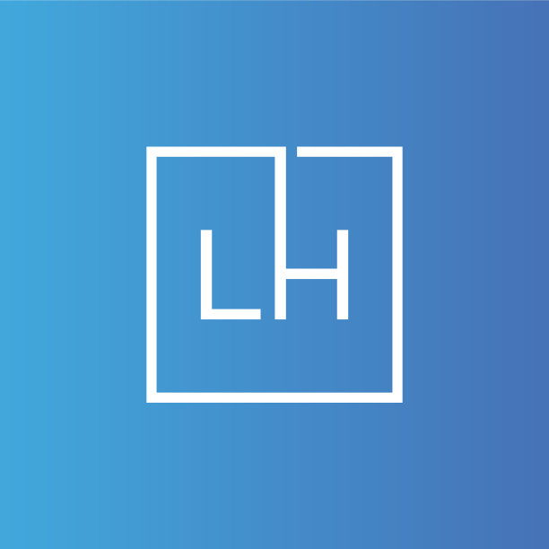 创意首字母lh方形标志设计图片下载