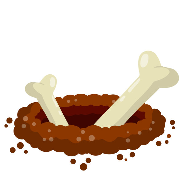 洞在地面。考古发掘。骷髅，埋葬和埋葬。图片下载