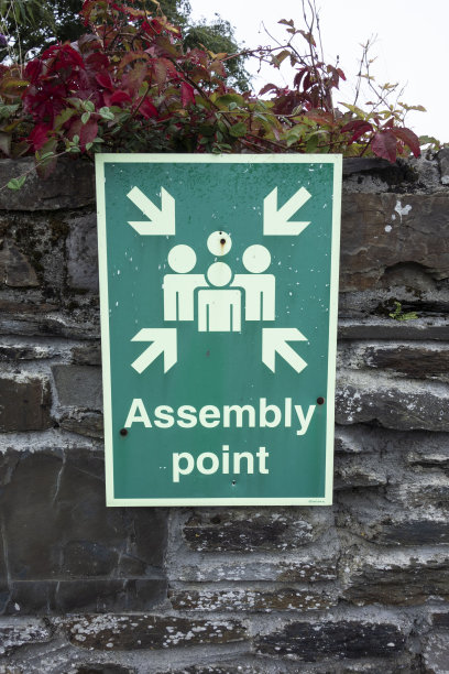 消防安全集合点标志图片下载