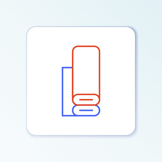 线印度纺织品织物图标孤立在白色背景。卷，垫子，地毯，布，地毯或纸卷图标。色彩斑斓的轮廓的概念。向量图片下载