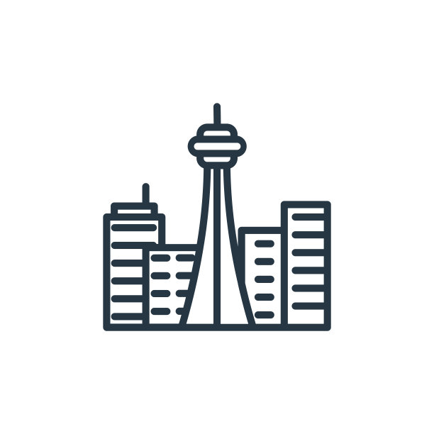 塔图标向量从建筑概念。细线插图的塔可编辑的笔触。塔线性标志使用在网页和手机应用程序，图标，印刷媒体。图片下载